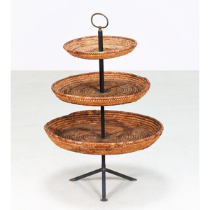Support à gâteau en métal à trois niveaux, fait main, plaqué or de haute qualité, plateau de présentation de desserts multicouche, accessoire de décoration pour la maison, provenant d'Inde - Product Image 4