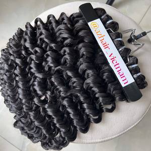 Vente en gros doux HD pour dentelle frontale vietnamien Remy cheveux naturel haut vague Super vague danse Curl brut non traité belle - Product Image 1