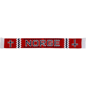 Norway National Flag Printed Acrylic Scarf Long Winter Sporty Thermal Insulation for Men Adult Fans Cheerwear - Product Image 6