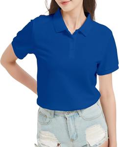 Camiseta Polo de Secado Rápido para Mujer, 100% Algodón, Corte Ajustado, Informal, para Golf, Ligera, Cuello Camisero, Verano, Venta al Por Mayor OEM - Product Image 4