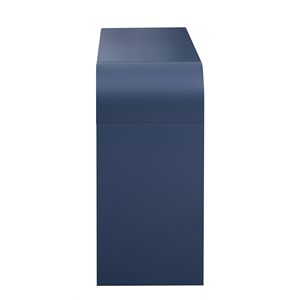 Consolle TREXM blu navy con silhouette moderna e unica arrotondata e 2 cassetti per soggiorno o ingresso - Product Image 3