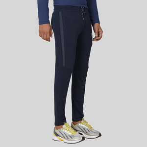 Pantalones Deportivos Azules de Cuatro Vías con Franja Lateral, Logotipo Personalizable, Impresión HD, Lavado de Color, 100% Poliéster de Secado Rápido, Tallas para Hombre M/L/XL - Product Image 5