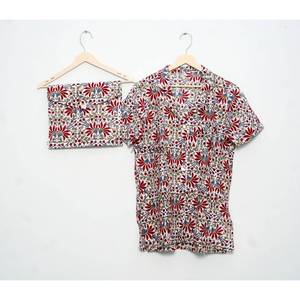 Ensemble de pyjama 100 % coton le plus vendu, manches courtes, vêtements de nuit confortables, tenue de détente classique boutonnée pour femme - Product Image 4