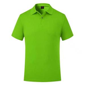 Chemise tricotée à manches courtes pour homme, 100 % coton noir, coupe classique, couleur unie, logo frontal, anti-rétrécissement, 320g - Product Image 5