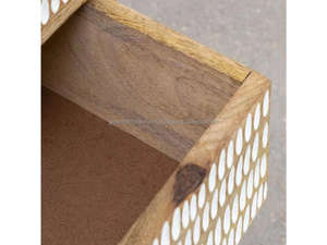 Mesa de Noche de Madera Maciza con 3 Cajones, Mesita de Noche de Madera Natural, Mueble de Almacenamiento para Dormitorio, Novedad 2026 - Product Image 6