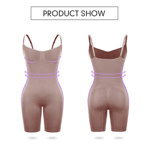 Body gainant taille haute pour femme, construction sans couture, maintien moyen, 38% coton, logo personnalisé, faible MOQ, vente en gros - Product Image 3
