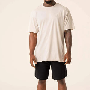 T-shirt pour homme en coton 100% uni, séchage rapide, design OEM, dernière mode 2026, coupe ample, couleur unie - Product Image 6