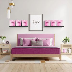 Set di 6 Cubi di Stoffa Colorati per Organizzazione, Contenitori Pieghevoli da 11 Pollici con Manici, Scatole Pieghevoli per Armadio - Product Image 6