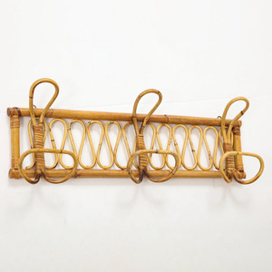 Essentiels pour la salle de bain, crochets en rotin de qualité exceptionnelle, ensemble de crochets décoratifs à suspendre au mur - Product Image 3