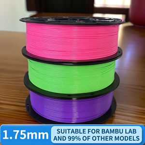 Filament d'imprimante 3D PLA de haute qualité 1,75 mm 1 kg, compatible universellement avec les imprimantes FDM Bambu Lab, couleurs vibrantes, enroulement soigné - Product Image 6