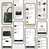 Application de commerce électronique avec connexion utilisateur et profils, version entreprise, services de marketing numérique, e-mail, expédition, intégration Shopify