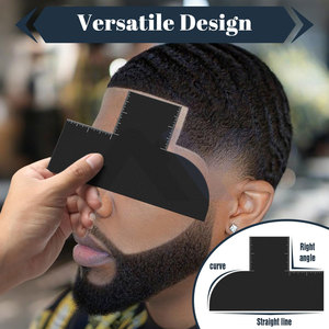 Tarjeta de Mejora de Corte de Pelo Negra Personalizada para Barberos con Indicadores de Medición, Herramienta Reutilizable para Delimitar Líneas de Corte y Pulverizar Tinte en el Contorno del Cabello - Product Image 3
