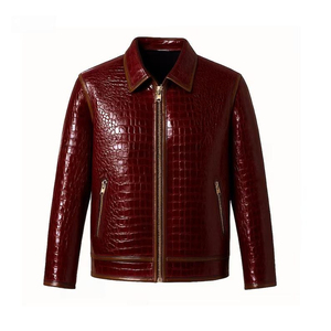 Nouvelle arrivée, veste en cuir de qualité supérieure, sur mesure, vente chaude, style classique, embossé crocodile, veste en cuir tendance pour hommes - Product Image 1