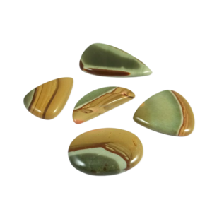 Lot de cabochons en jaspe polychrome naturel, pierres précieuses en vrac, pour bijoux en argent, commande personnalisée - Product Image 1