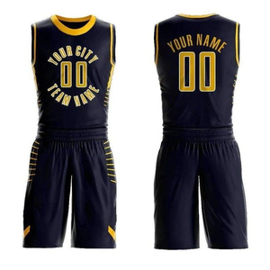 Customized Sublimated 100% Polyester Anti-Bacterial <b>Basketball</b> Jersey Set Quick Dry Plus Size Sportswear Includes Shorts - Product Image 1