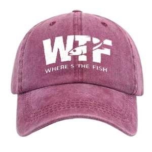 Casquette de pêche amusante de qualité supérieure avec impression « Where’s The Fish » |   Coton Lavé Vintage, Édition Unisexe Ajustable, Caractéristique du Tissu Commun - Product Image 3