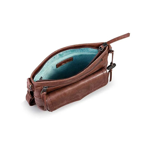 Women's Genuine Leather Crossbody Bag <b>Envelope</b> Shape Flap Closure Tassel Decoration Classic Style Daily Use - Product Image 2