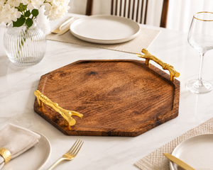 Bandeja para Servir Té, Bandeja de Madera Apilable con Asa, Estilo de Madera Personalizado, Piezas de Hotel, Color, Característica Ecológica, por Quality Handicrafts - Product Image 3