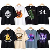 OEM Toptan Özelleştirilebilir Y2K Retro Moda Çok Yönlü Gotik Normal Kalıp Polyester/Pamuk Anti-UV Hızlı Kuruyan Erkek Tişörtü