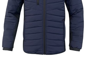 Chaqueta de Invierno para Hombre, Acolchada, con Capucha, Cierre de Cremallera, Impermeable, Resistente al Viento, Relleno de Poliéster, Estilo Casual, Color Sólido, Corte Regular - Product Image 3
