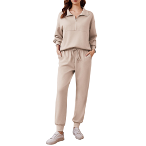 Ensemble de survêtement de luxe 2 pièces pour femme – Style moderne, coupe décontractée, streetwear élégant, qualité supérieure, tenue de détente - Product Image 1