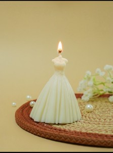 Elegant Princess Gown <b>Candle</b> Charming Decorative Accent for Girls Birthday Wedding Celebration Fairy Tale Party <b>Gift</b> - Product Image 3