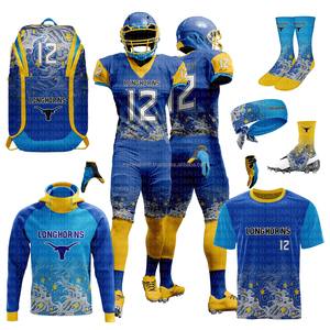 Uniformes de Fútbol Americano Marca Elahi, 100% Poliéster, Diseño 3D Personalizado, Manga Corta, Transpirables, de Secado Rápido, Tallas Grandes - Product Image 1