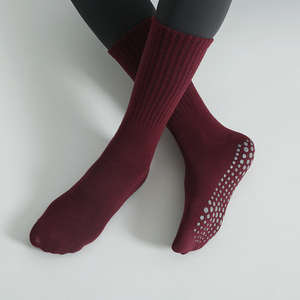 Calcetines de Yoga Antideslizantes Profesionales para Mujer, Calcetines de Fitness de Media Pantorrilla para Verano, Deportes de Interior, Pilates - Product Image 1