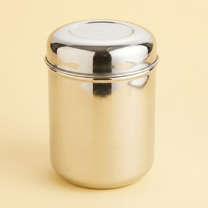Industrial Style Galvanized Iron <b>Kitchen</b> <b>Storage</b> Canister With Airtight Mango Wood Lid Modern Metal Tea Jar For Farmhouse Home - Product Image 6