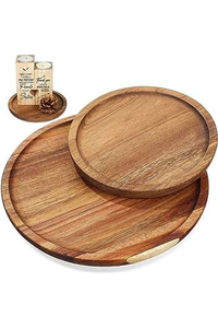Assiettes à collation en bois de qualité supérieure, style indien, fabriquées par Blossom Craft India - Product Image 3
