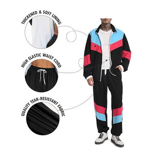 Ensemble de survêtement pour homme années 90, costume d'Halloween, veste coupe-vent années 70, ensemble de survêtement 2 pièces, ensemble hip hop, streetwear rétro, mode - Product Image 4