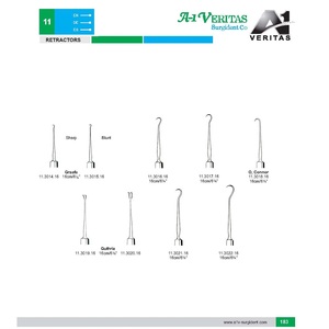 Retractor de un solo gancho O'Connor de acero inoxidable Manual reutilizable, 16 cm dentales de instrumentos quirúrgicos, certificado ISO 13485 CE, A-1 - Product Image 5