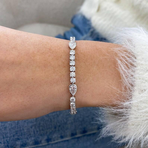 Stylish Marquise Cut Moissanite Tennis Bracelet with Brilliant Cut Stones Unisex Elegant Fine Jewelry for Wedding <b>Gift</b> Occasions - Product Image 2