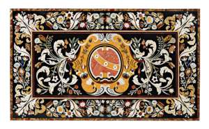 Tablero de Mesa Pietra Dura Acabado a Mano para Hogar y Oficina - Product Image 6