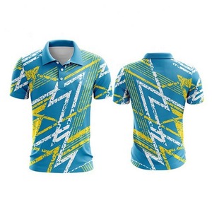 เสื้อโปโลผู้ชายไล่เฉดสีน้ำเงินขาว แขนสั้น แห้งเร็ว สปอร์ต ผ้าถักโพลีเอสเตอร์ - Product Image 6