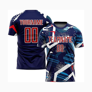 Camiseta de Fútbol de Alto Rendimiento, Transpirable, 100% Poliéster, Antibacteriana, de Secado Rápido, Uniforme Personalizado con el Logotipo del Equipo para Entrenamiento Diario - Product Image 5