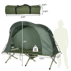 Compact 1-Person Cot with Elevated Design External Cover for <b>Camping</b> Tent - Product Image 4
