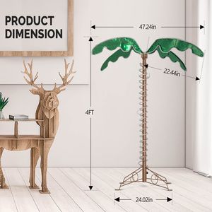 Luci a Forma di Palma di Cocco Impermeabili IP65 da 120 cm con 189 LED Rossi e Sensore di Movimento, Alimentazione DC per Decorazione Giardino - Product Image 2