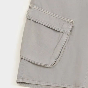 Pantalones Cortos Cargo para Hombre, 100% Algodón, Cintura Media, Estilo Casual, Secado Rápido, Transpirables, Cierre de Botones, Diseño Liso, Servicio OEM - Product Image 3