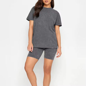 Ensembles de shorts pour femmes au design personnalisé, vente chaude, respirants, 2 pièces, en stock - Product Image 2