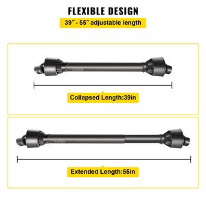 Giunti Universali per Albero di Trasmissione PTO, Estremità Scanalata da 1 3/8 pollici, 6 Scanalature, 39-55 pollici, per Trasmissione PTO Trattore - Product Image 4