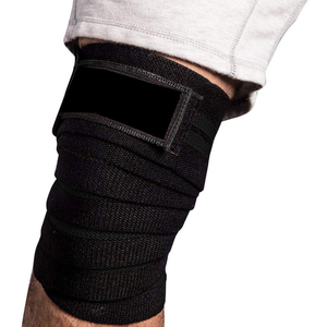 Fawkes Sports Genouillère Rayée Noir Rouge Élastique Unisexe Soutien Compression Respirante Détection par Aiguille Meilleure Vente - Product Image 6