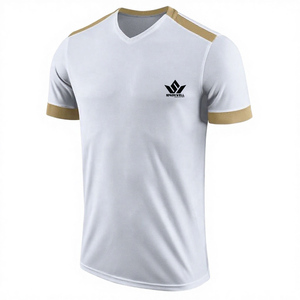 Camiseta de Fútbol de Manga Corta con Cuello en V Verde para Niños, Diseño Estampado, Absorbente de Humedad, Poliéster, Ajuste Atlético, Diseño a Rayas, Personalizable para Equipos - Product Image 6