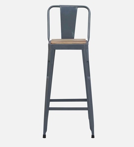 Grey PU <b>Leather</b> <b>Bar</b> <b>Stool</b> Modern Industrial Design Adjustable Counter Height Kitchen <b>Bar</b> Furniture Powder Coated Steel Frame - Product Image 2
