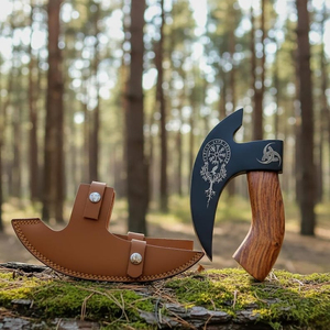 Cortador de Pizza Vikingo, Hacha de Acero de Alta Calidad para Acampar, Cortar Carne y Pizza, Venta al por Mayor, Personalizado, Hecho a Mano, Gran Venta - Product Image 4