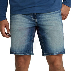 Men's Light Wash Denim Shorts Straight Leg Mid Waist Casual Summer Cotton Fabric Breathable Woven Style - Product Image 3