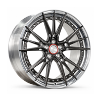 Jantes forgées à dix branches avec lèvre polie 18-22 pouces, noires avec lèvre polie VIW-198 pour BMW Audi Mercedes-Benz