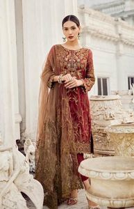 Robe pakistanaise sur mesure, tendance et respirante, pour fêtes et activités de plein air, vente en gros, robe ethnique décontractée pour femmes, ensemble 3 pièces cousu - Product Image 2