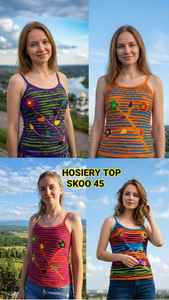 SK NOOR and SONS Women's Eco-Friendly Hosiery <b>top</b> Washable Beautiful Design Multi-Colour Natural Waistline - Product Image 4