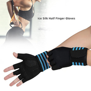 Custom Half Finger Cycling Gloves Neoprene UV Protection Non Slip PU Coated Motorcycle Riding Gloves Unisex OEM Outdoor Sports - Product Image 4